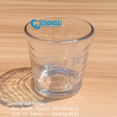 LY THỦY TINH SÓNG CAO 8.5cm