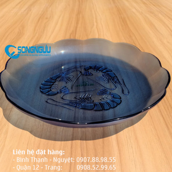 DĨA THỦY TINH 3 CON TÔM