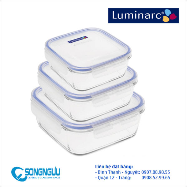 BỘ 3 HỘP THỦY TINH LUMINARC
