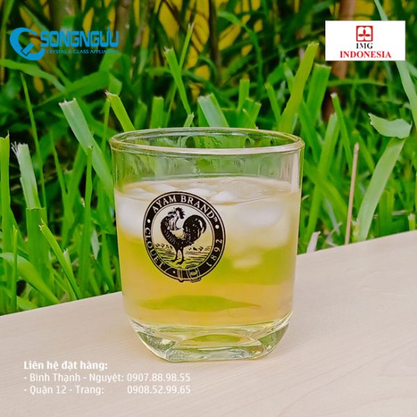 Ly trà đá chặt góc in logo 230ml