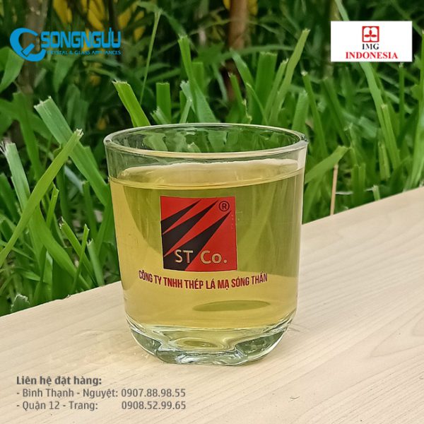 Ly trà đá chặt góc Indonesia in logo