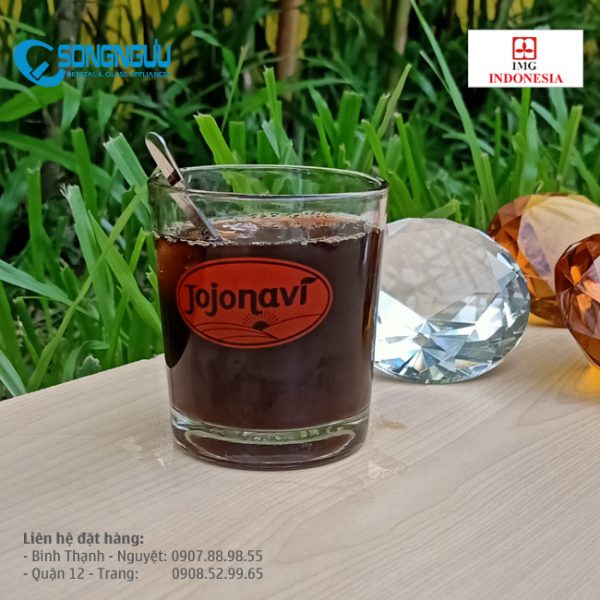 Ly thủy tinh lùn in quà tặng