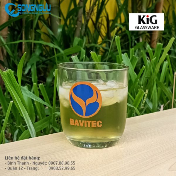 Ly bầu lùn Indonesia in logo 230ml