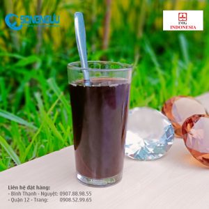 Ly thủy tinh ống Indonesia cao 14cm